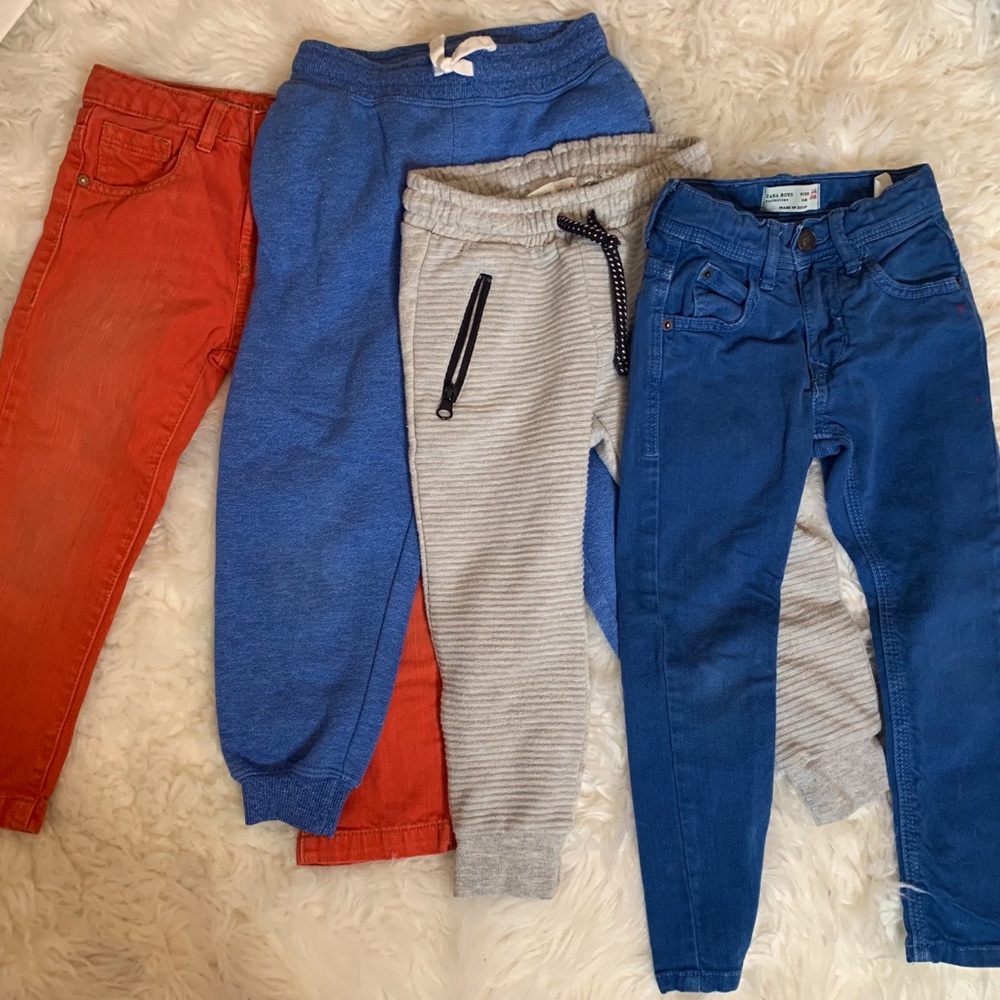 Lot of 4 Zara long pants & Jeans Size 3-4